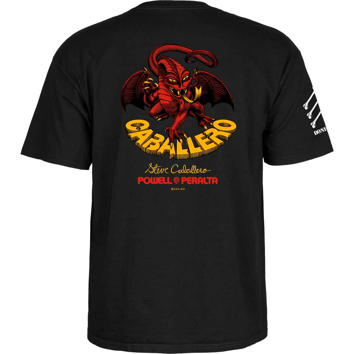 Powell Peralta Bones Brigade 17 Steve Caballero Tee Black