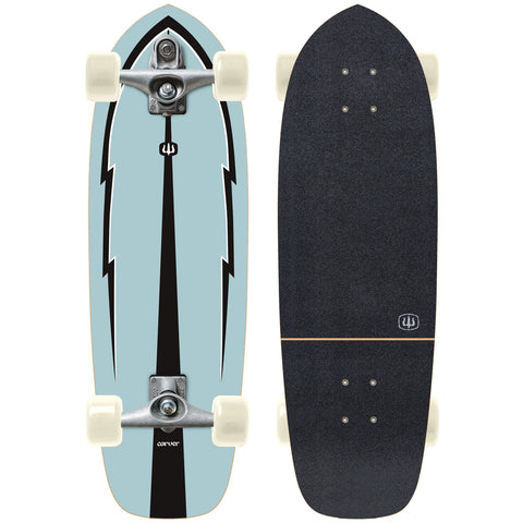 Carver Blue Thunder C7 Raw Complete Surf Skate 30.75" x 9.75"
