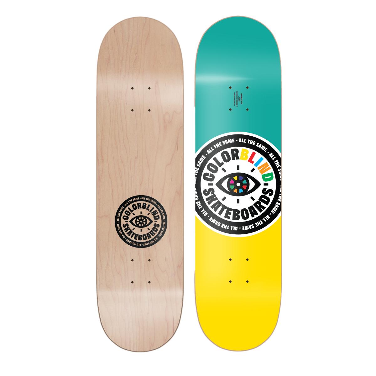 Colorblind Circle Logo Green and Yellow Deck 8.125"