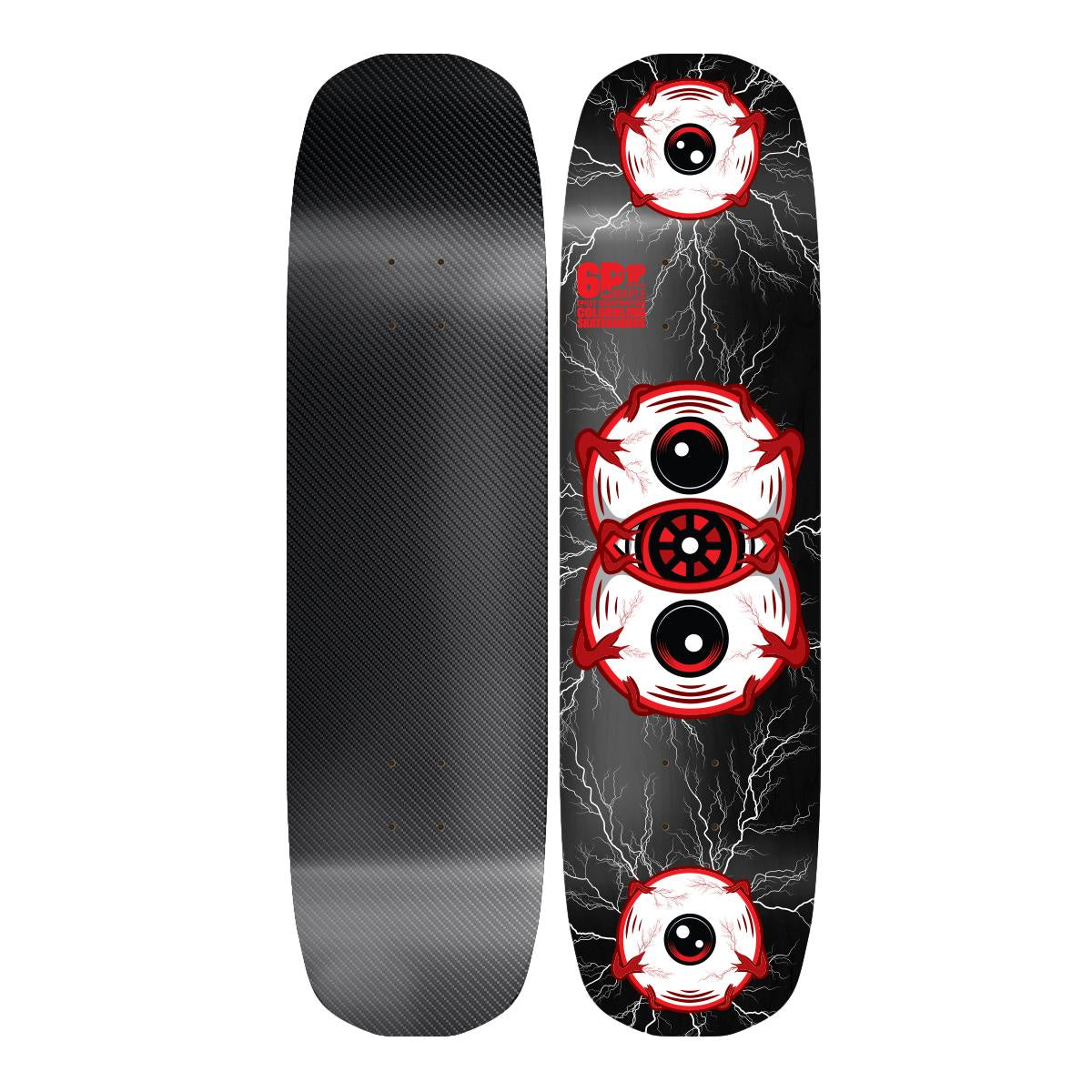 Colorblind Double Eyes Carbon Skateboard Deck 8.7"