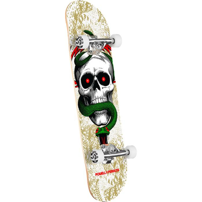 Powell Peralta Skull & Snake White/Metallic Gold 7.75" x 31.08" Complete Skateboard