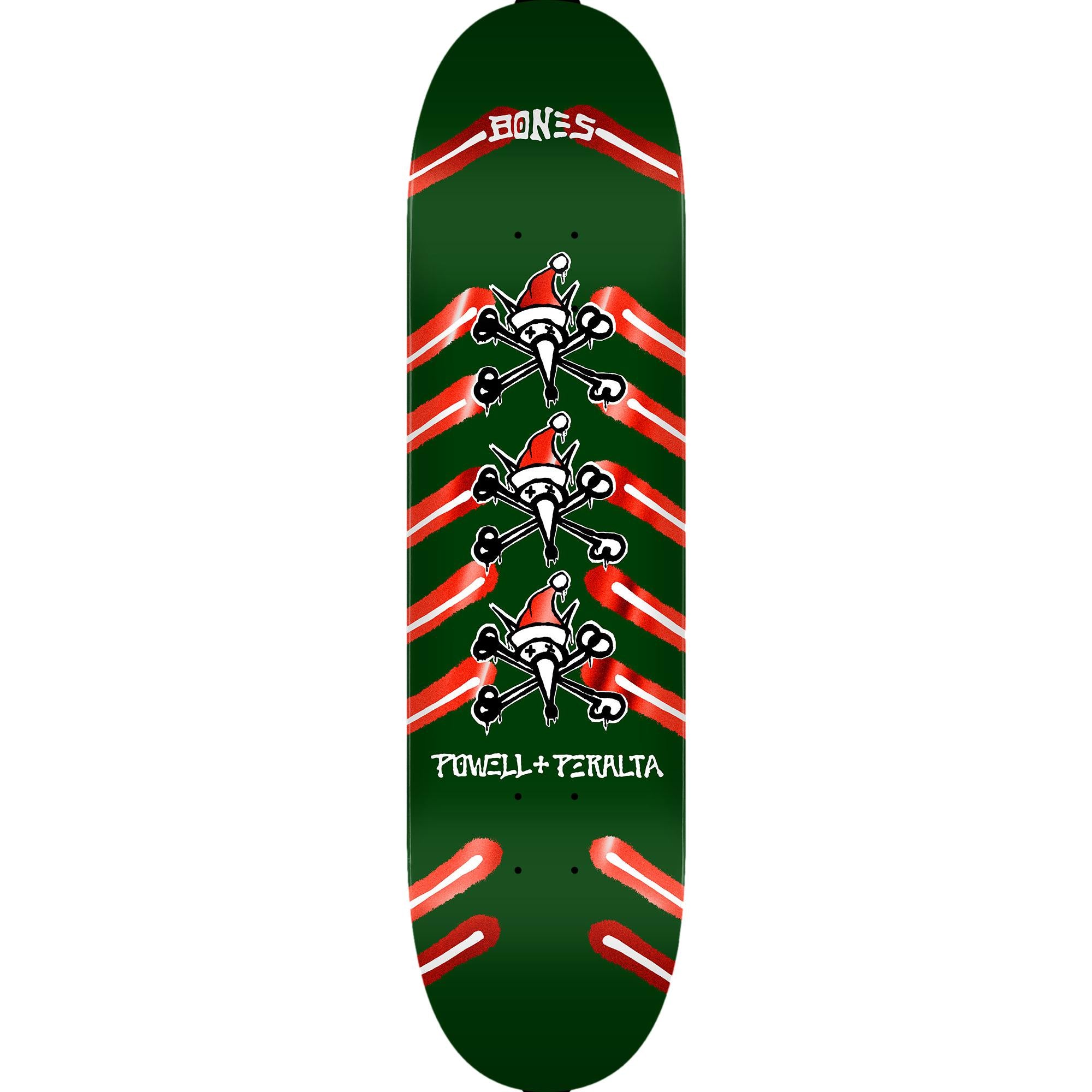 Powell Peralta Holiday '25 Rat Bones Green / Red Foil Skateboard Deck - Shape 245 - K21 - 8.75