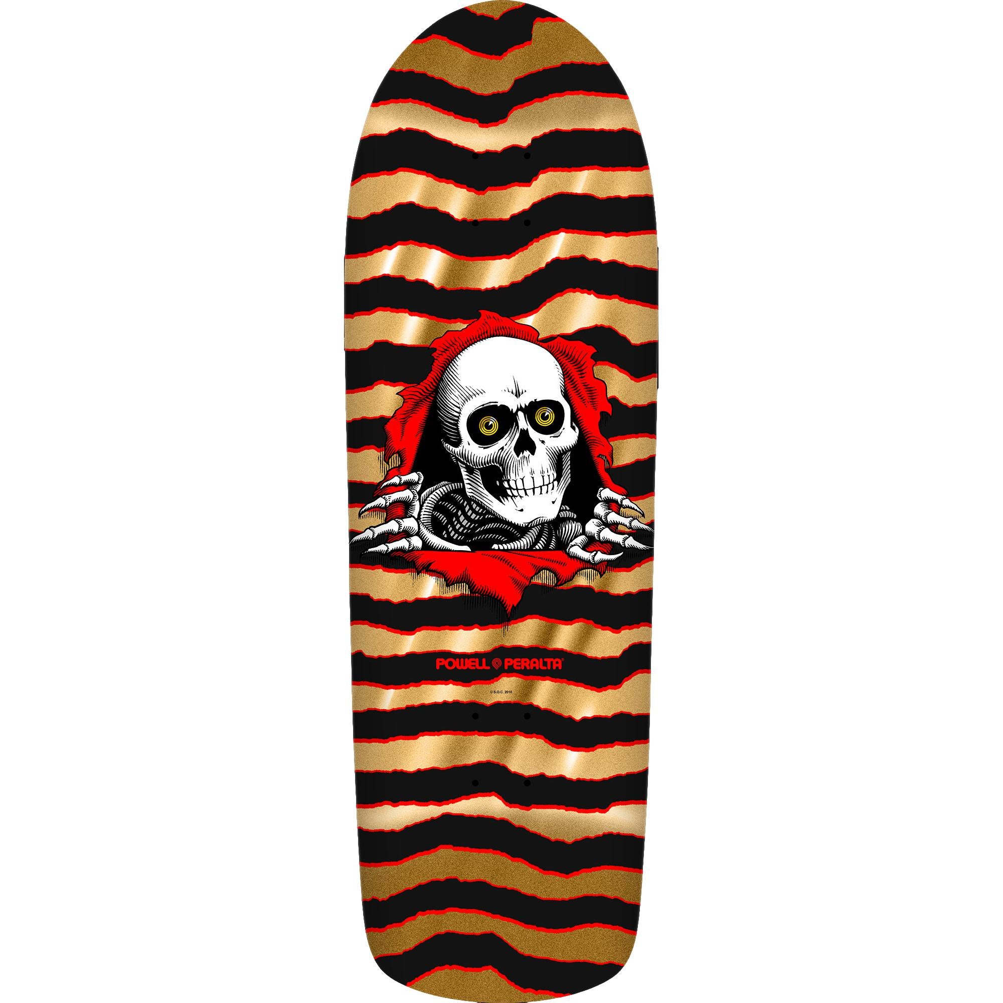 Powell Peralta Old School Ripper Skateboard Deck Gold Foil - 9.89 x 31.32