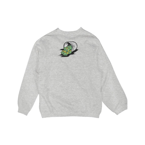 DGK Menace Crewneck Sweater Heather Grey