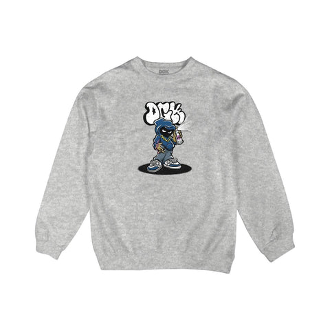 DGK Menace Crewneck Sweater Heather Grey