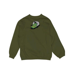 DGK Menace Crewneck Sweater Army Green