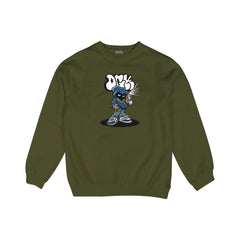 DGK Menace Crewneck Sweater Army Green