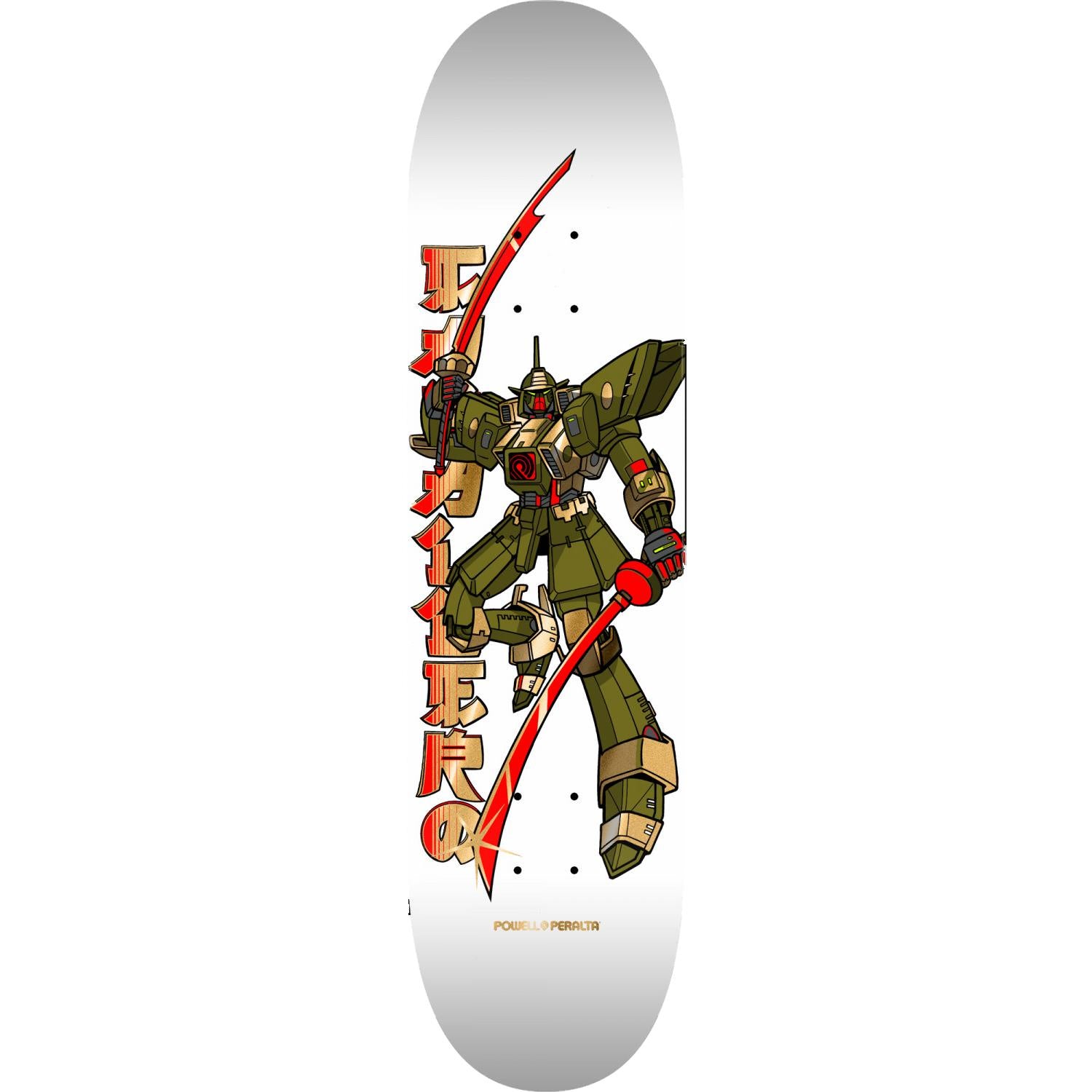 Powell Peralta Cab Gundam Deck White/Gold Foil 8.25" x 31.95"