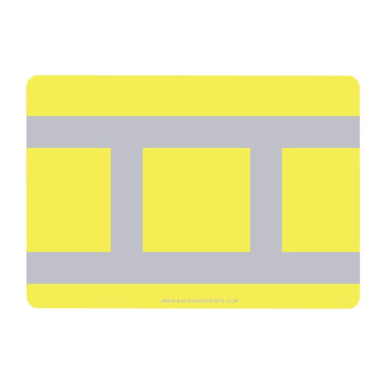 Yellow Hi-Vis Eggshell Sticker 50 Pack