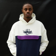 Gamble Street Hoodie White / Purple