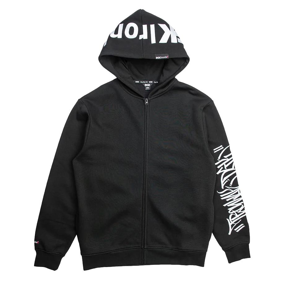 DGK x Ironlak Tag Zip Hood Black