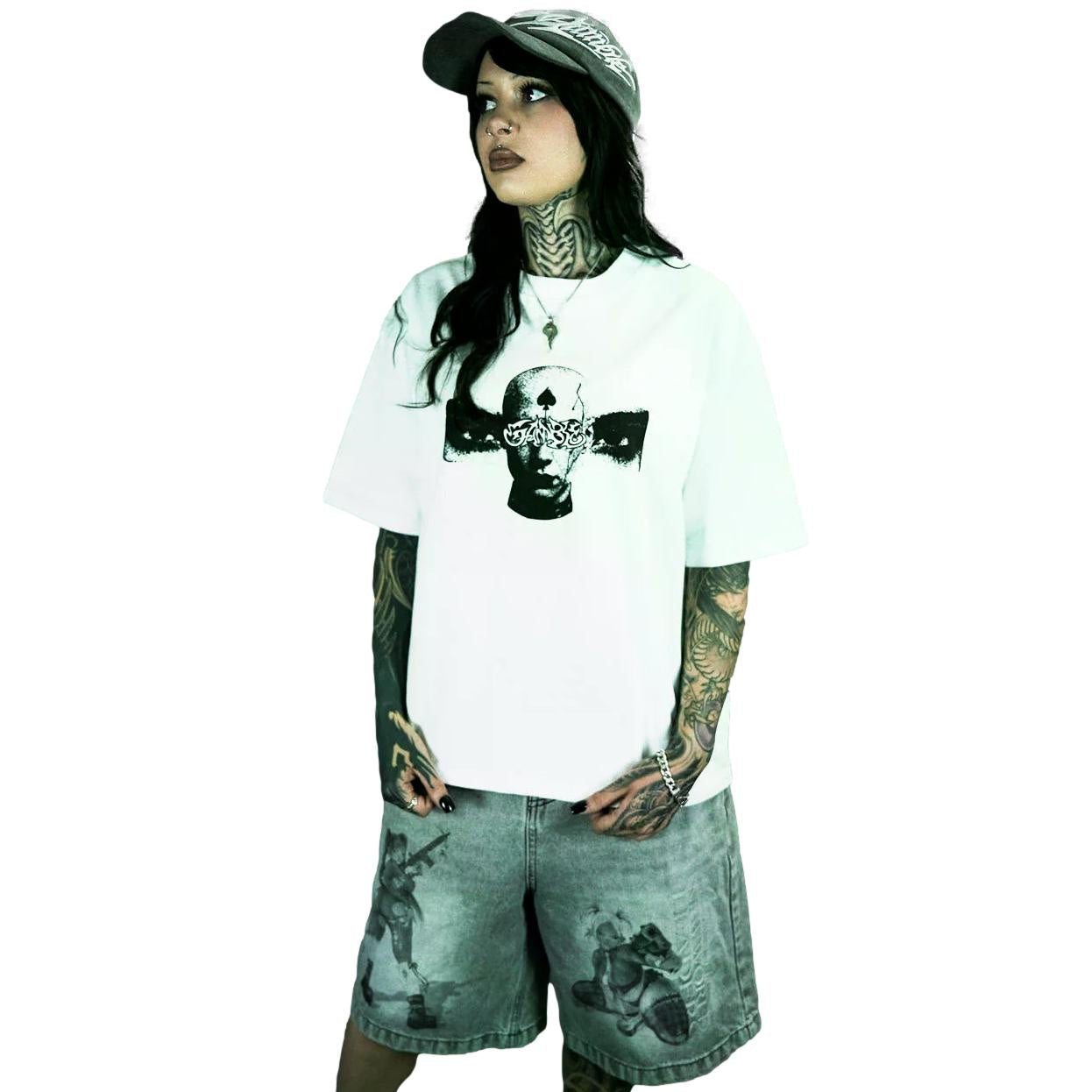 Gamble Cyber Head Tee White