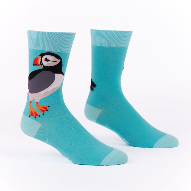Sock it to Me "Puffin Awesome" Mens Crew Socks