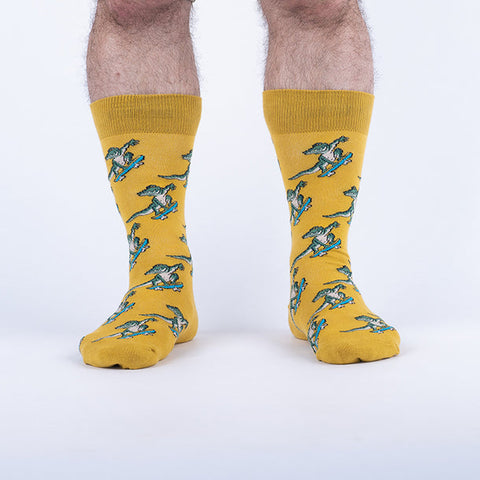 Sock it to Me "Skateboarding Gator" Mens Crew Socks