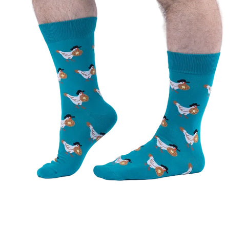 Sock it to Me "Chicken + Waffles" Mens Crew Socks