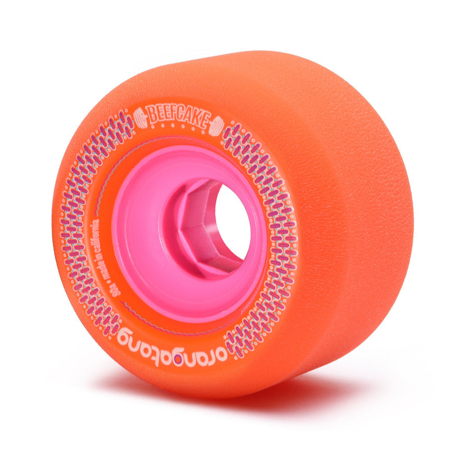 Orangatang Beefcake Orange 73mm / 80a Longboard Wheels