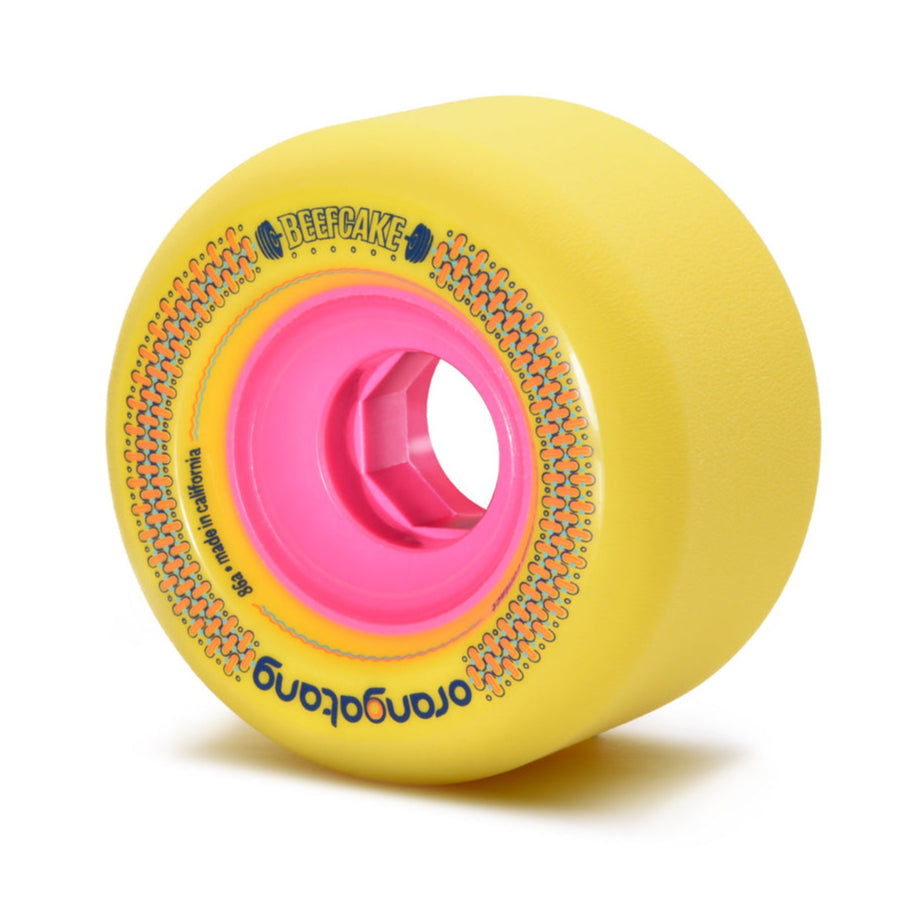 Orangatang Beefcake Yellow 73mm / 86a Longboard Wheels
