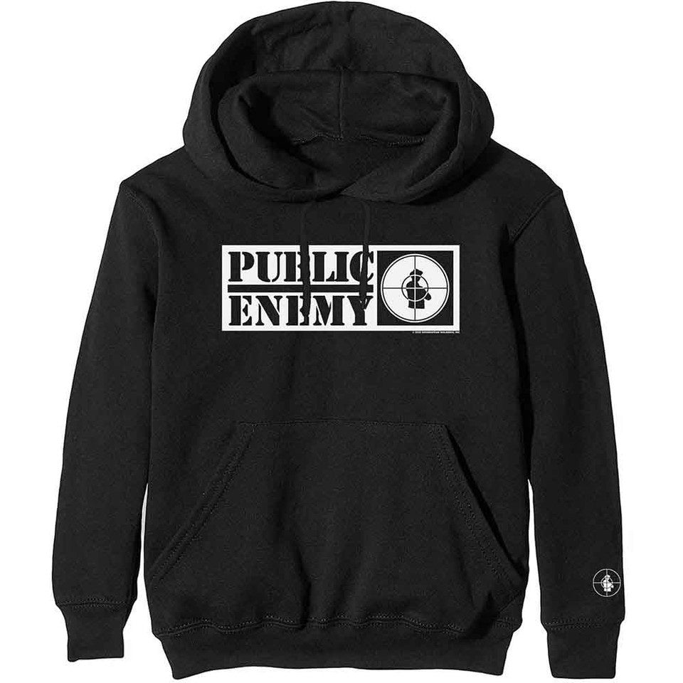 Public Enemy Unisex Pullover Hoodie: Crosshairs Logo Black