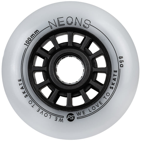 Powerslide Neons LED Inline Wheel 100mm 85a 3 Pack White
