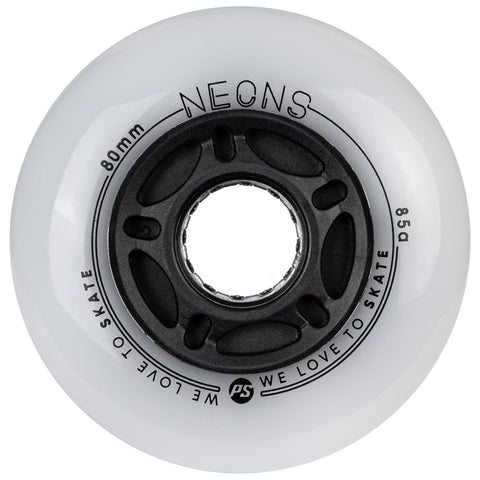 Powerslide Neons LED Inline Wheel 80mm 85a 4 Pack