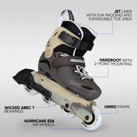 Powerslide Jet Brown Adjustable Inline Skates