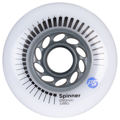 Powerslide Spinner Inline Wheels 90mm 88a White 4 Pack