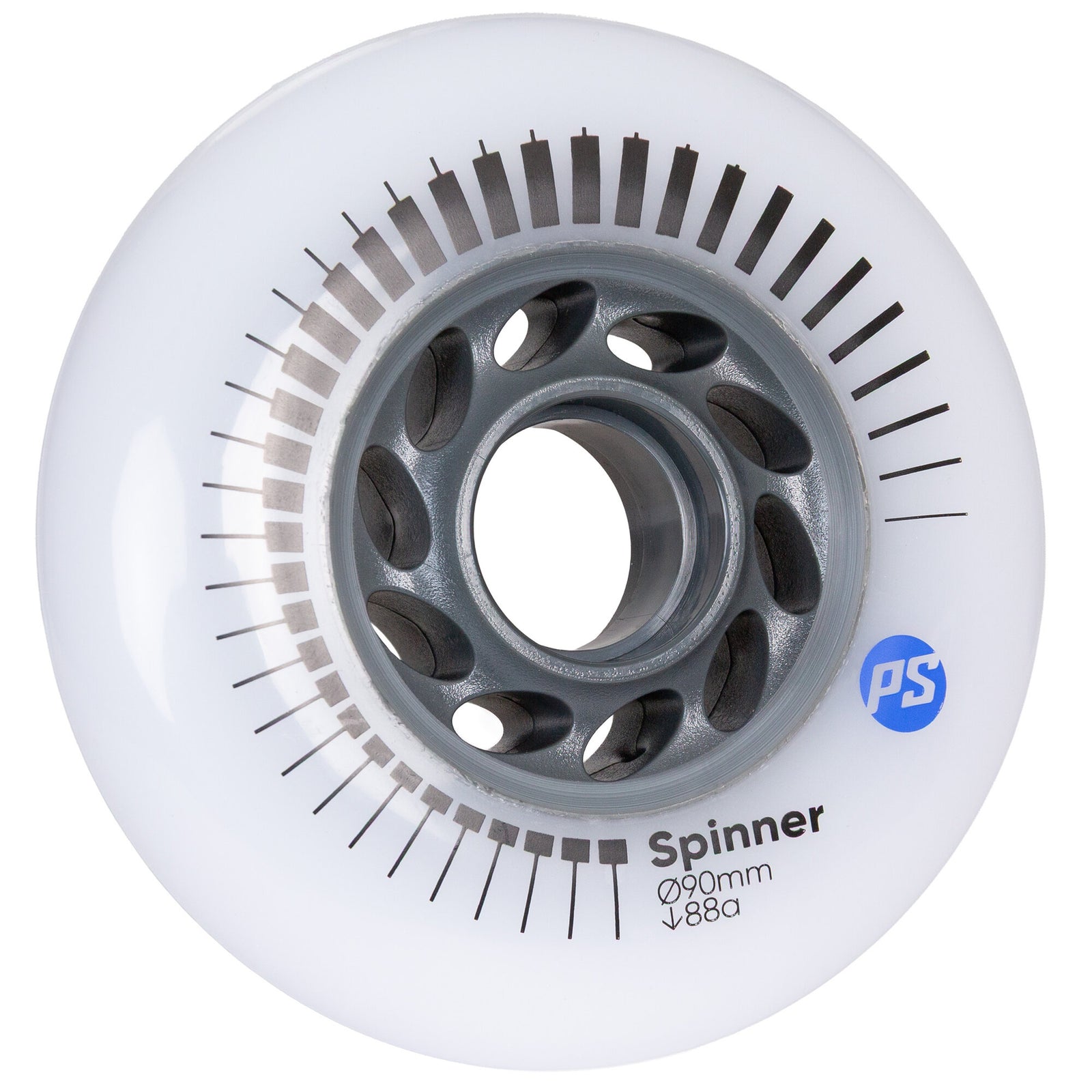 Powerslide Spinner Inline Wheels 90mm 88a White 4 Pack