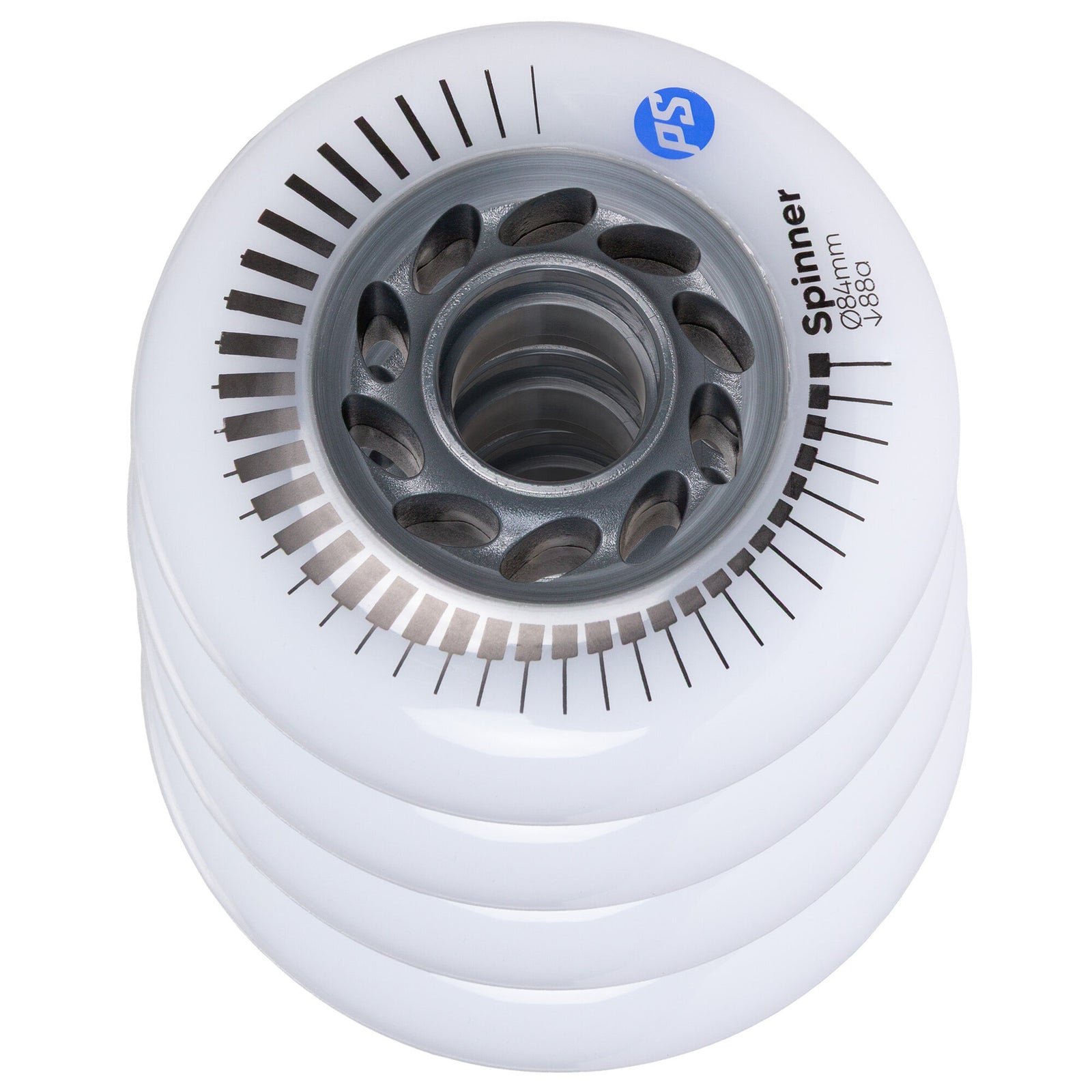 Powerslide Spinner Inline Wheels 84/ 88a White 4 Pack