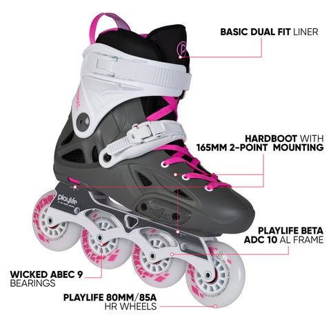 Playlife Imperial 80 Fuchsia Inline Skates