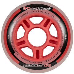 Powerslide ONE 76mm 82a Inline Skate Wheels Red 4 Pack