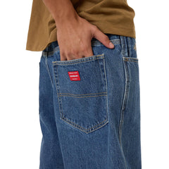 Worship Big Dawg Jean Short Worn Blue Rinse