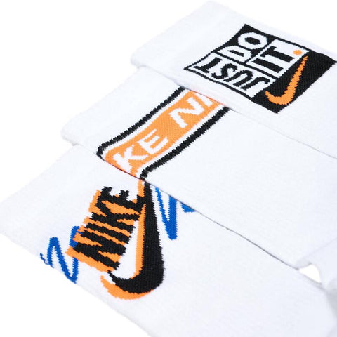 Nike Everyday Plus Crew Sock 4 Pack White