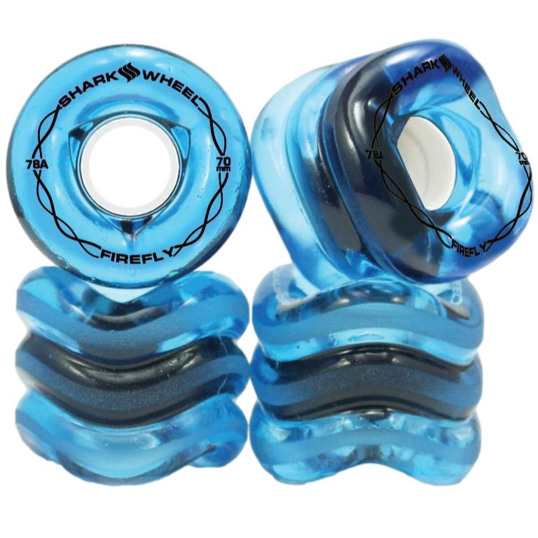 Shark Wheel 70mm / 78a Firefly Transparent Blue LED