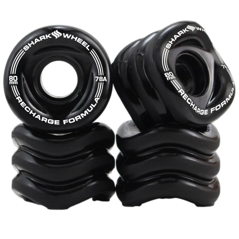 Shark Wheel 80MM / 78A Recharge Black Skateboard Cruiser Wheels