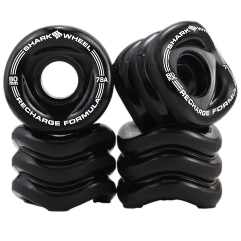 Shark Wheel 80MM / 78A Recharge Black Skateboard Cruiser Wheels