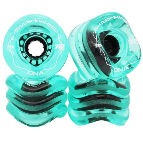Shark Wheel 72MM / 78A DNA Transparent Emerald Skateboard Cruiser Wheels