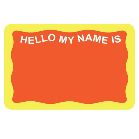 Wavy Hello 50 Pack Eggshell Sticker