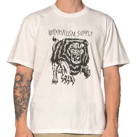 Materialism Lion Tee White