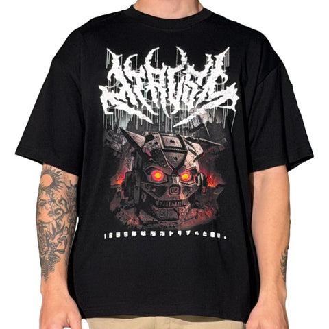 Materialism Metal Robot Oversized Tee Black