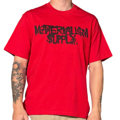 Materialism Spray Logo Tee Red