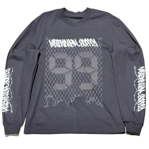 Materialism Razorwire Oversized Longsleeve Tee Grey