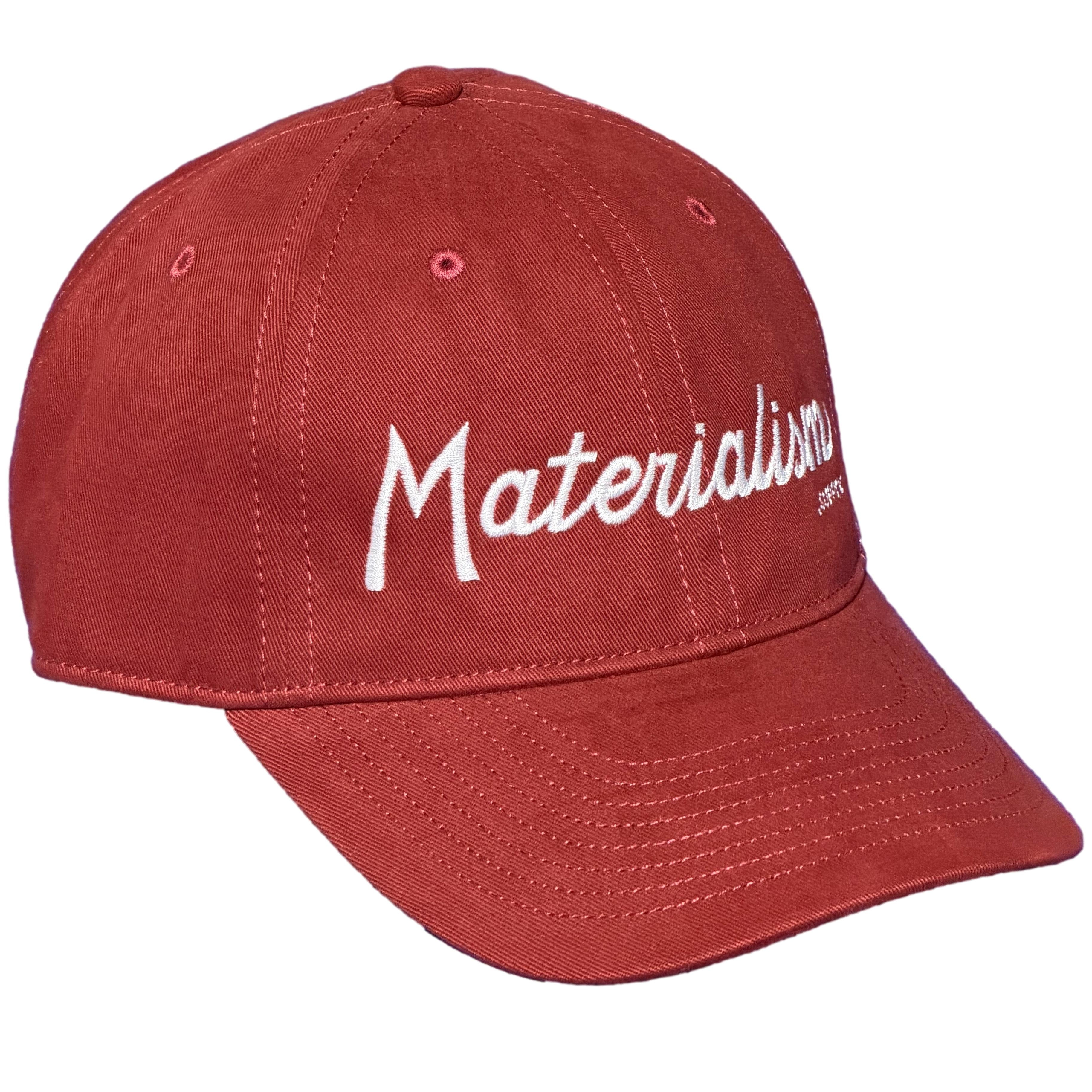 Materialism Baseball Cap Red