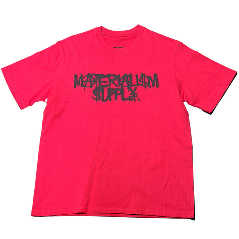 Materialism Spray Logo Tee Red