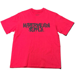 Materialism Spray Logo Tee Red