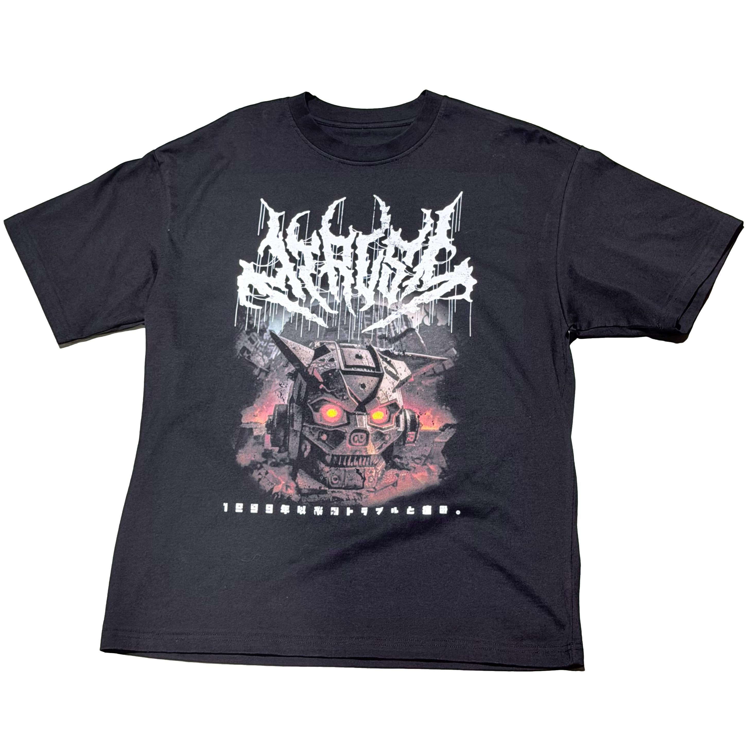 Materialism Metal Robot Oversized Tee Black