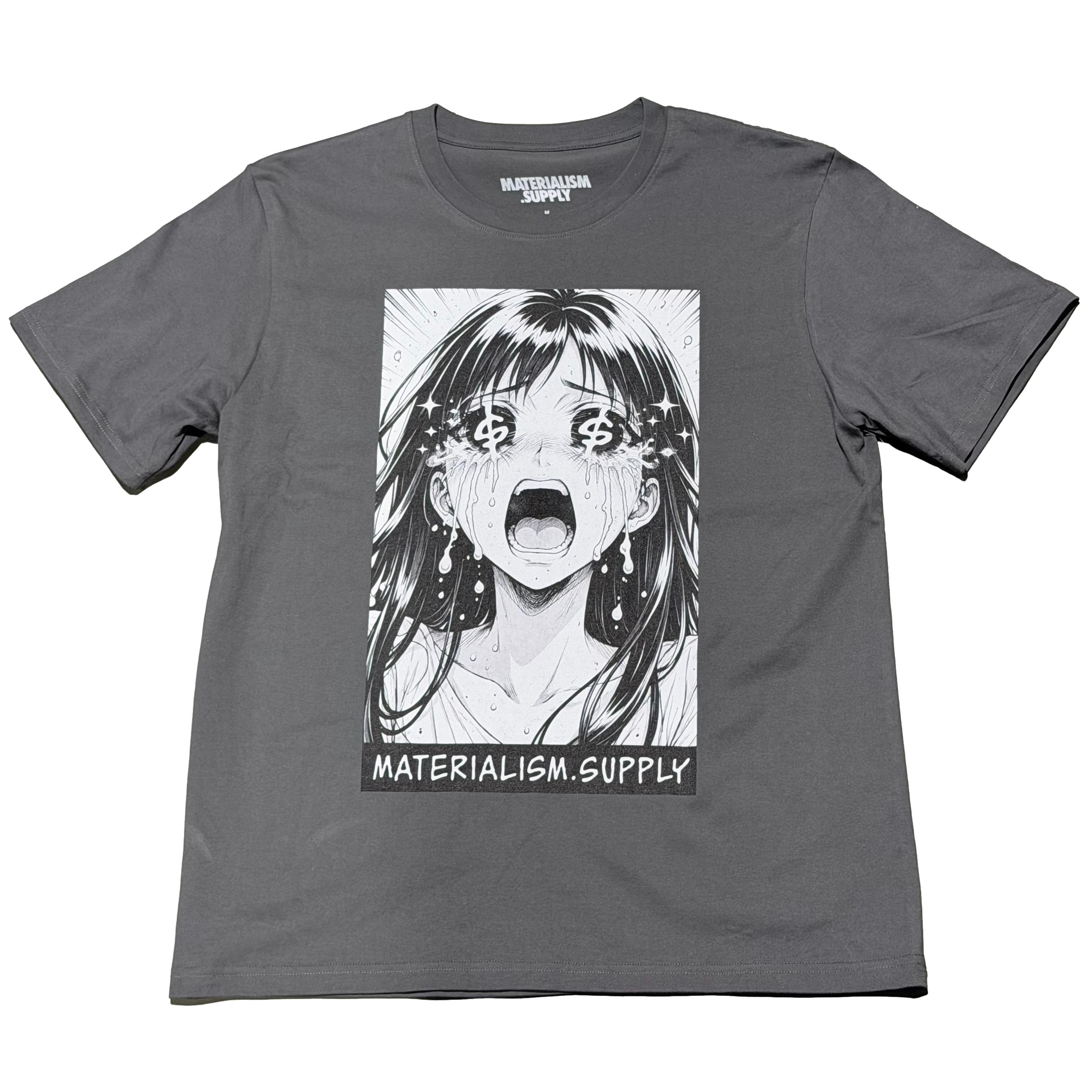 Materialism Crying Tee Grey