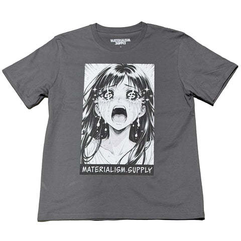 Materialism Crying Tee Grey