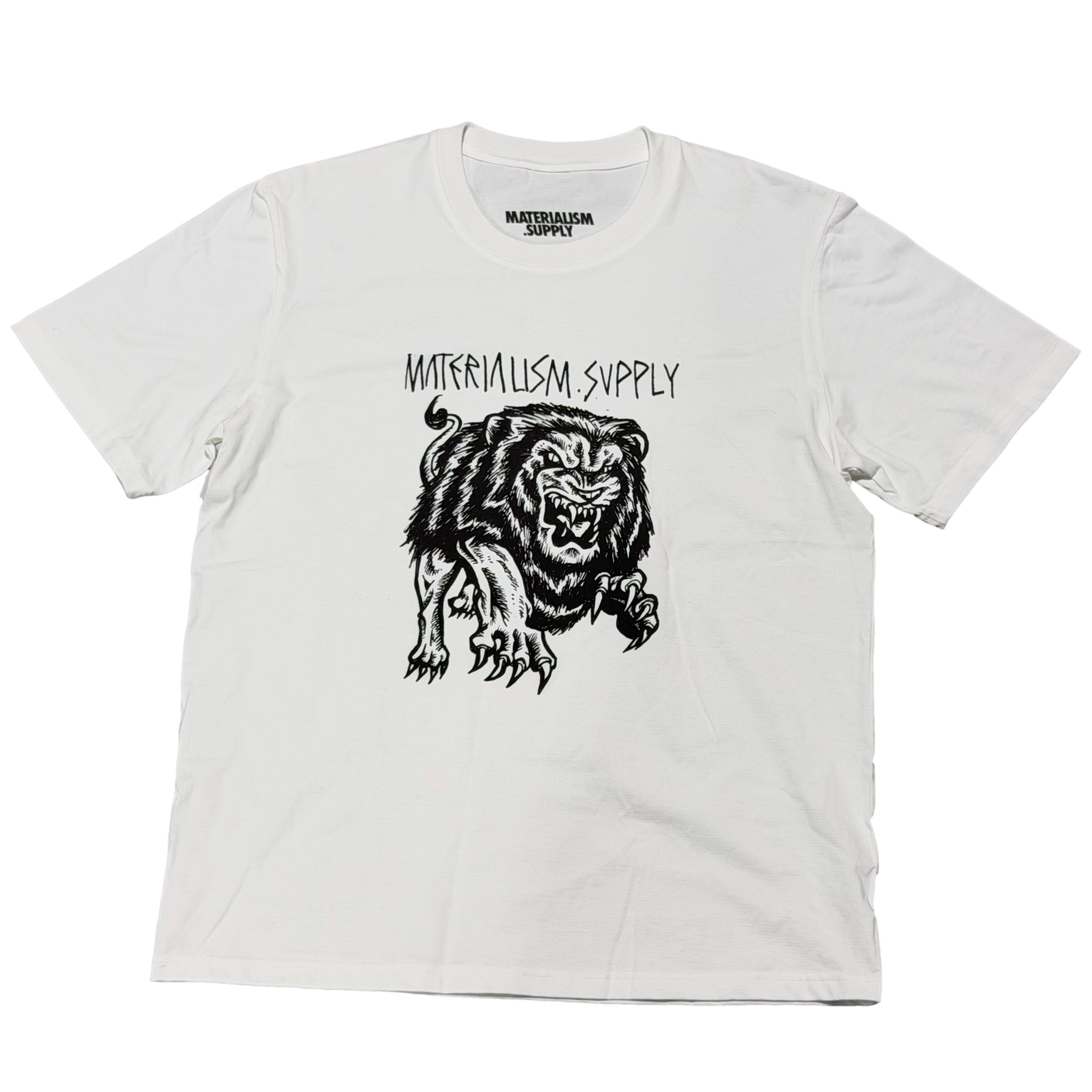 Materialism Lion Tee White