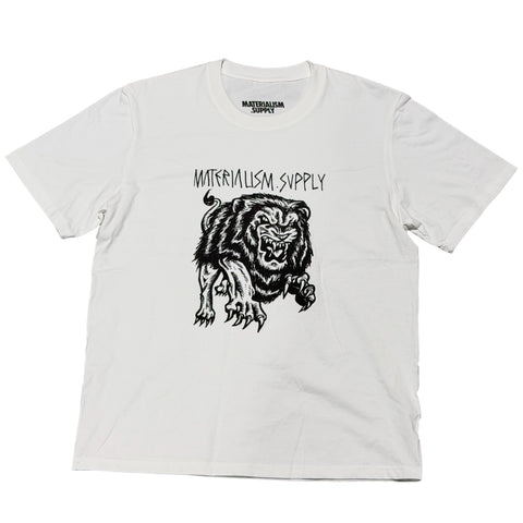 Materialism Lion Tee White