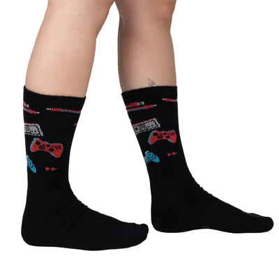 Sock it to Me "Press Play" Ribbed Crew Athletic Socks